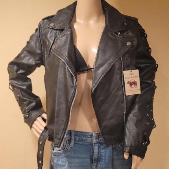 NWT CI Sono Premium women’s faux leather Jacket -size medium - Picture 1 of 11